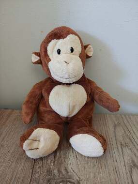 TY Pluffies DANGLES Monkey Plush Tylux Lovey Chimp 2009 12" Long